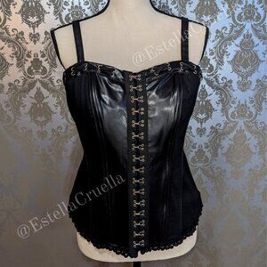 Sweetheart Faux Leather Corset Top